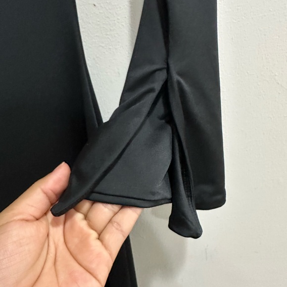 Oh Polly Elegant Black Long Sleeve Dress Size 0 - Picture 9 of 10